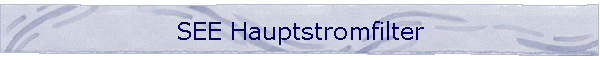 SEE Hauptstromfilter
